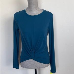 New Target Long Sleeve Blue Top, Front Gather